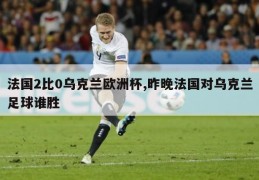 法国2比0乌克兰欧洲杯,昨晚法国对乌克兰足球谁胜